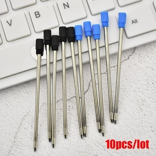ROW /10 pcs/lot 0.5mm New Medium Nib Core Office Metal Ballpoint Pen Refills Writing Supplies School Signature Hot Blue/Black Ink