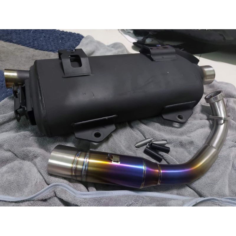 🔥โค้ดXMAX299ลดเพิ่ม15%🔥ท่อผ่าxmaxคอไทเทเนียมและคอสเเตนเลสท่อแท้