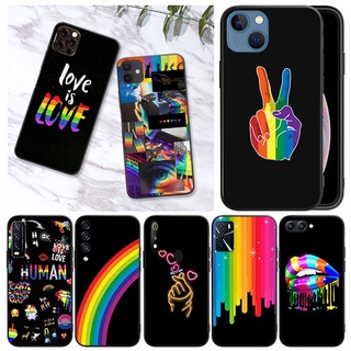 เคสโทรศัพท์มือถือนิ่ม ลาย Love LGBT สีรุ้ง สีดํา สําหรับ vivo y11 y12 y15 y17 y19 y20 y20i y20s y11s y5s