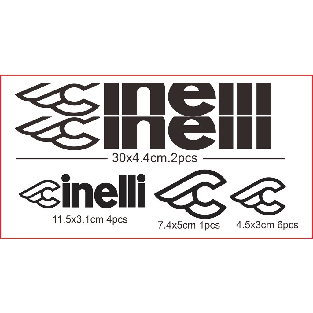 สติ๊กเกอร์ตัดจักรยาน Cinelli