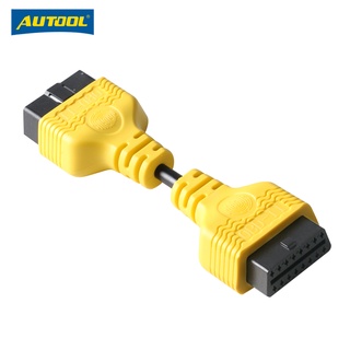 Autool สายเคเบิลต่อขยาย OBD2 II OBD 16pin 14 ซม. สําหรับรถยนต์ OBD2