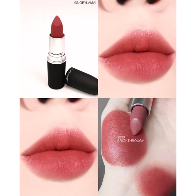 **ของแท้ป้ายไทย พร้อมส่ง** Mac Powder Kiss Lipstick แท้100% (สีBrickthrough) สีใหม่ล่าสุด