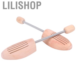 Lilishop 2Pcs Wood Anti-Deformation Anti-Wrinkle Women Men Shoe Tree Keeper with Spring Column