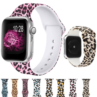 สายนาฬิกาข้อมือซิลิโคน ลายเสือดาว สําหรับ Apple watch band 44 40 41 42 38 45 มม. iwatch series 8 SE 1 2 3 4 5 6 7