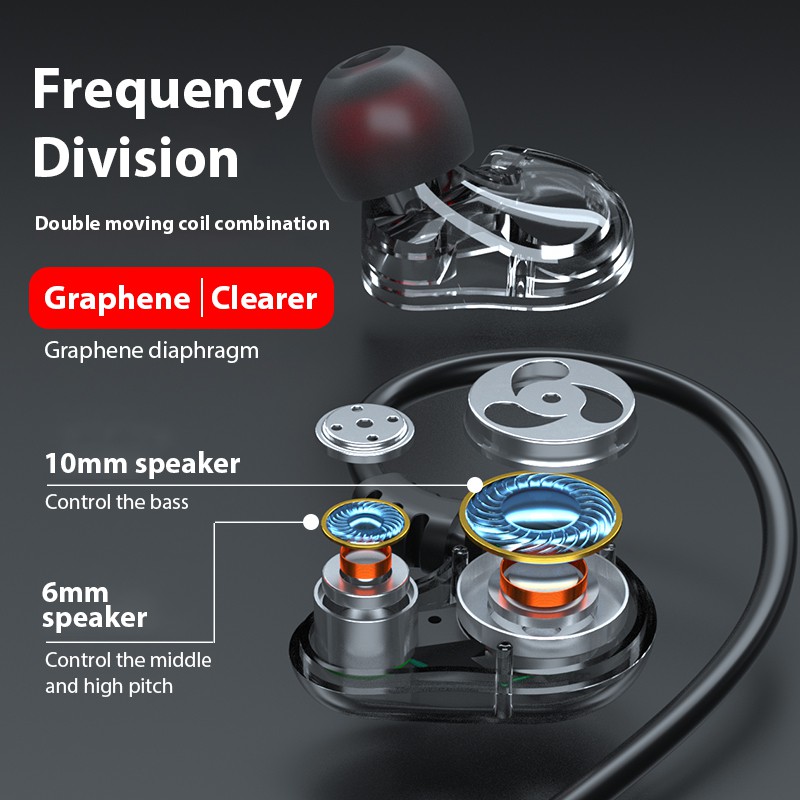 Newmsnr Type C 9D Surround หูฟังอินเอียร์พร้อมไมโครโฟนสําหรับ Android หูฟังอินเอียร์สำหรับเล่นกีฬาพร้อมไมโครโฟนสำหรับโทรศัพท์มือถือแบบไดนามิคเบสคู่