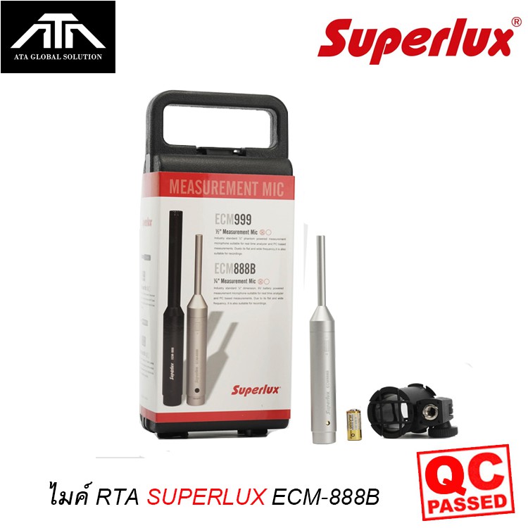 ไมค์ MIC RTA SUPERLUX ECM888B ไมค์RTAใส่ถ่าน ECM-888B ใช้ไฟเลี้ยงจากถ่าน 4LR44 ไมค์ 48V+