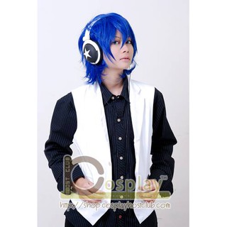 วิกผมสีน้ำเงินสั้นไคโตะ โวคาลอยด์ Cosplay Kaito Vpcaloid Wig 35CM