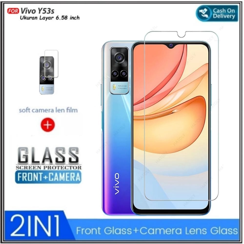 กระจกนิรภัย Vivo Y53s Y51A Y51 แถมฟรี กล้องกันรอย