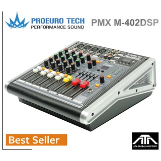 พาวเวอร์มิกเซอร์ PROEUROTECH PMX-M402DSP แอมป์ ขยาย ปรับแต่งเสียง รับประกัน 1 ปี