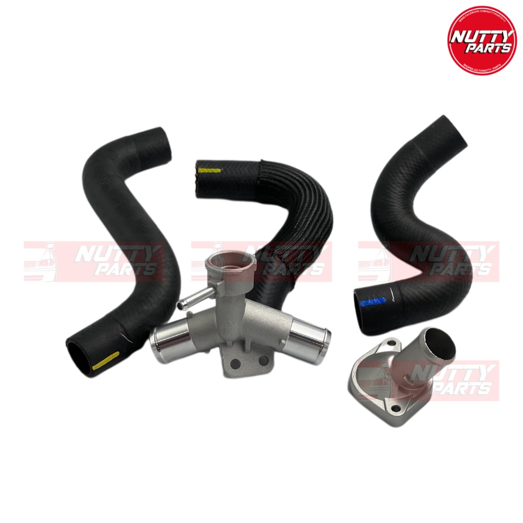 เซต5ชิ้น ท่อยางหม้อน้ำ อะไหล่แท้ คอท่อหม้าน้ำ บน-ล่าง อลูมิเนียม VIOS 2007-2012,YARIS 2006-2012 1NZ-