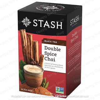 ชาดำ STASH Black Tea Double Spice Chai 1 กล่อง 18 ซอง🍵 ชาอเมริการสแปลกใหม่✈