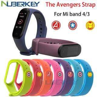 Miracle Avengers Mi Band 4 strap for Xiaomi Mi Band 3 smart bracelet strap for Xiaomi Mi Band silicone strap