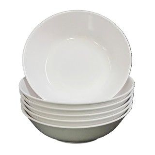 🔥ยอดนิยม!! เอโร่ ชามเมลามีน สีขาวครีม ขนาด 6 นิ้ว แพ็ค 6 ใบ aro Melamine Bowl 6 White x 6