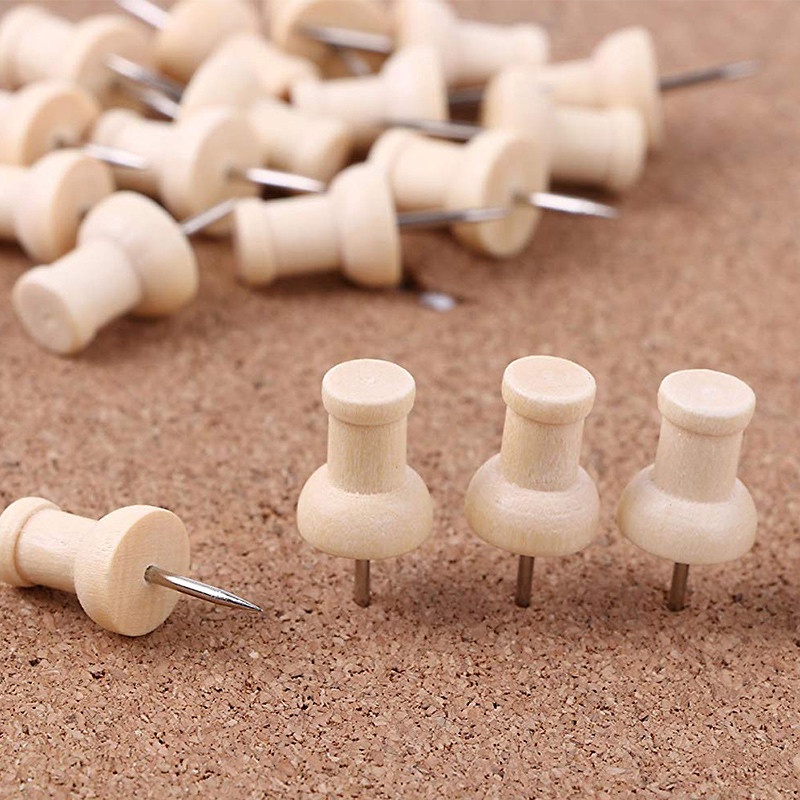 ไม้น่ารัก Push Pin Thumb Tack สําหรับ Cork Board, Bulletin Board / Pin สะสมสําหรับพ่อ