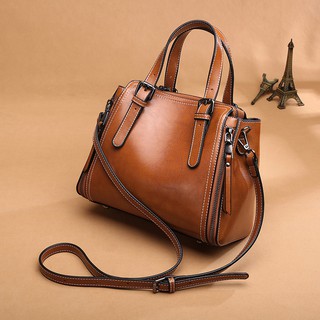 Royal Bagger Top Handle Bags For Women Girls Genuine Cow Leather Fashion Handbags Casual Ladies Ladies Shoulder Sling Bag