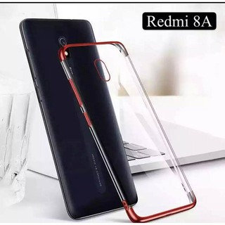 [ส่งจากไทย] Case Xiaomi Redmi 8A เคสเสี่ยวมี่เรดมี่ 8A เคสนิ่ม TPU เคสใสขอบสี สินค้ามาใหม่ รุ่นใหม่ Xiaomi redmi 8a สีดำ