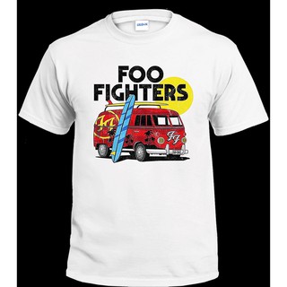 เสื้อยืดสีขาวผู้ชาย - FOOFIGHTERSแบนด์เสื้อยืดผ้าฝ้าย100%GILDANUNISEXพิมพ์กราฟิก