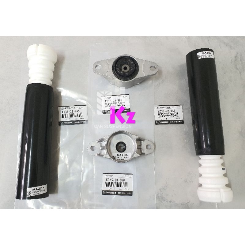 1 ชุด 4 ชิ้น - ด้านหลัง ABSORBER COVER/ ด้านหลัง ABSORBER MOUNTING -KD35-28-0A5/KDY5-28-380 - MAZDA 