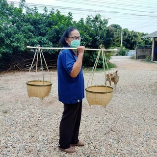 กระบุงหาบเงินหาบทองในพิธีมงคลต่างๆ ไม่ตกแต่งใด ๆ (จะได้รับกระบุง2ใบ+ไม้คาน1อัน) **ส่งช้า2-3วันนะคะ**ช่วงคิวยาว