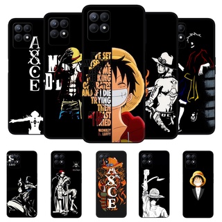 เคสโทรศัพท์มือถือ ซิลิโคนนิ่ม Tpu ลายการ์ตูนลูฟี่ วันพีซ สีดํา สําหรับ Realme GT Neo2 GT 5G 8 Pro 8i 9i Narzo 50 4G