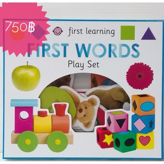 First Learning Play Sets First Words board book กระดาษแข็งหนาทุกหน้า เหมาะสำหรับ 1+