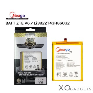 Meago แบตเตอร์รี่ ZTE V6 / Li3822T43H86032 / BATT V8 / ZTEV6 มี มอก. (รับประกัน1ปี)