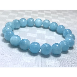 Hemimorphite 10.2mm กำไลหินธรรมชาติแท้ 100%