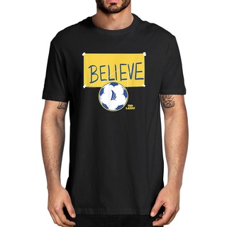 เสื้อยืดอินเทรนด์ผู้ชายอินเทรนด์ผู้หญิงป้ายผ้าฝ้าย 100% ลายฟุตบอล Lo Believe สําหรับผู้ชาย#39; s เสื้อยืดลําลอง แขนสั้น