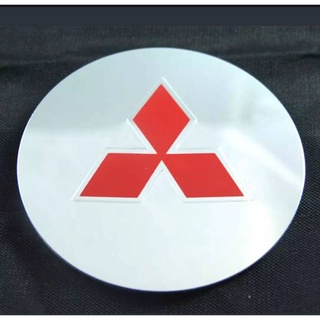 สติกเกอร์อลูมิเนียม Mitsubishi ขนาด 56mm. 1 ชุดมี 4 ชิ้น สติกเกอร์ มิตซูบิชิ