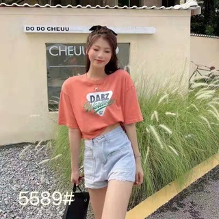 5589 เสื้อยืดแฟชั่นผู้หญิง สุดฮิตสไตล์เกาหลี