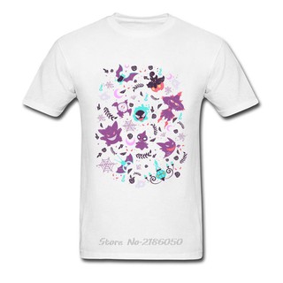 ผ้าฝ้ายคอกลมการ์ดโปเกมอน     T Shirt Pokemon Lavendertown Black Tshirt Men Clothing Pocket Monster Tops Tees Cotton Tshi