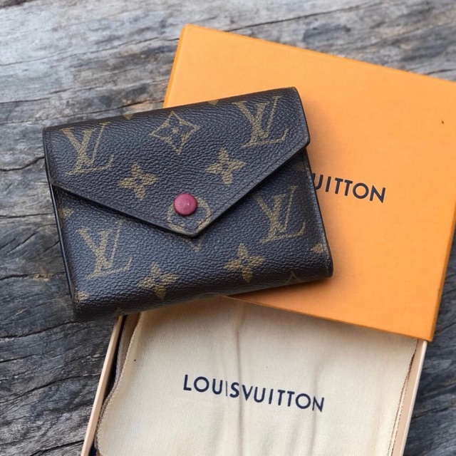 Louis Vuitton Wallet Victorine Monogram Fuchsia Color, DC17, Full Set