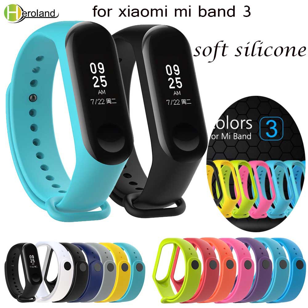 Xiaomi Mi Band 4 smart watchband sport silicone replacment bracelet for xiaomi mi band 3 watch strap belt