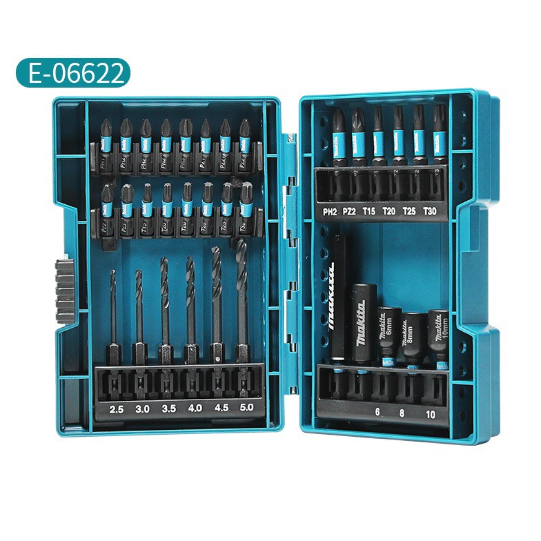 MAKITA ชุดดอกไขควงสีดำ33ชิ้น พร้อมกล่อง E-06622