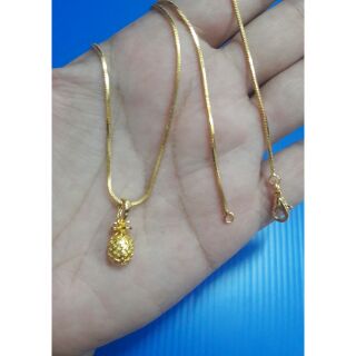 สร้อยคอพร้อมจี้สับปะรด16"18"