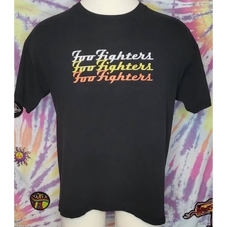 เสื้อยืดครอปFoo FIGHTERS เสื้อยืดคอกลม แขนสั้น ผ้าฝ้าย ขนาดใหญ่ M&amp;O 2003S-5XL