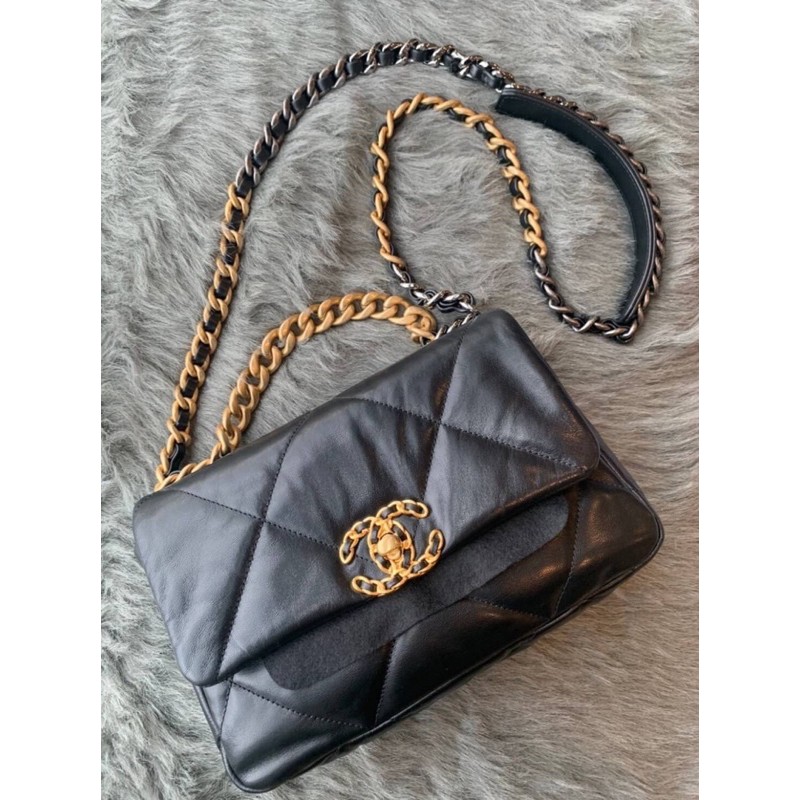 ?CHANEL chanel 19 Flab bag Black size 26 Holo 29 | Shopee Thailand