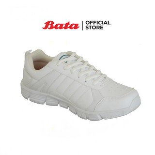 ราคาBata บาจา B-First บี-เฟิร์สต์ รองเท้านักเรียน รองเท้าพละ SCHOOL SPORTS รองเท้า PVC แบบผูกเชือก ใส่สบาย ระบายอากาศได้ดี สีขาว รหัส 4211112