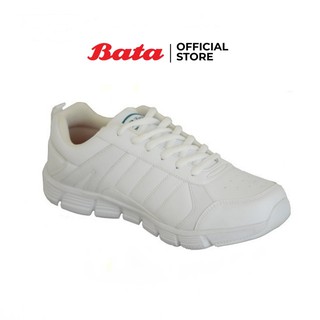 Bata บาจา B-First บี-เฟิร์สต์ รองเท้านักเรียน รองเท้าพละ SCHOOL SPORTS รองเท้า PVC แบบผูกเชือก ใส่สบาย ระบายอากาศได้ดี สีขาว รหัส 4211112