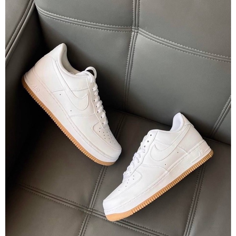 พร้อมส่งบางไซส์ Nike Air Force 1 ขาวล้วน พื้นยาง