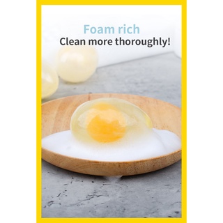 Natural Organic Collagen Egg Soap ช่วยควบคุมความมัน สิวให้ความชุ่มชื้น 80g. ใช้ได้ทั้งหน้าและร่างกาย แถมถุงตาข่ายตีฟอง #4