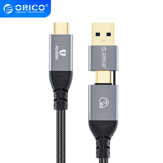 Orico 2 In 1 40Gbps สายเคเบิล USB C PD100W ชาร์จเร็ว 8K @ 60Hz HD USB 3.0 เป็น USB C สําหรับ Macbook Thunderbolt 4 PS4