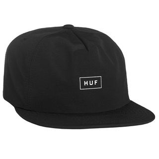 Huf หมวกฮิปฮอปพิมพ์ลายโลโก้สีดํา