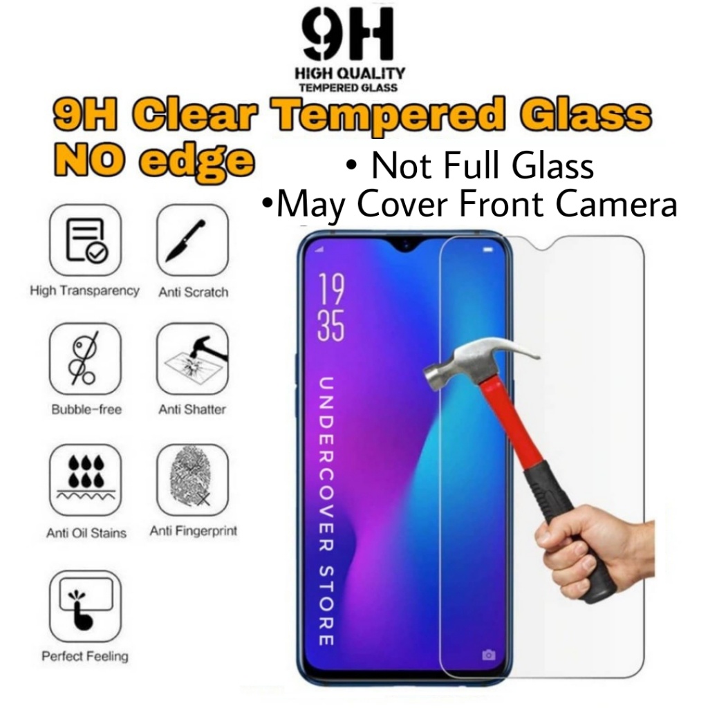 Oppo F11/Pro/F9/F7/F5/youth/A38/A58/A1K/A3s/A5s/A7/A12/A12E/R15/R17/Pro 4G 5G 9H กระจกนิรภัยป้องกันห