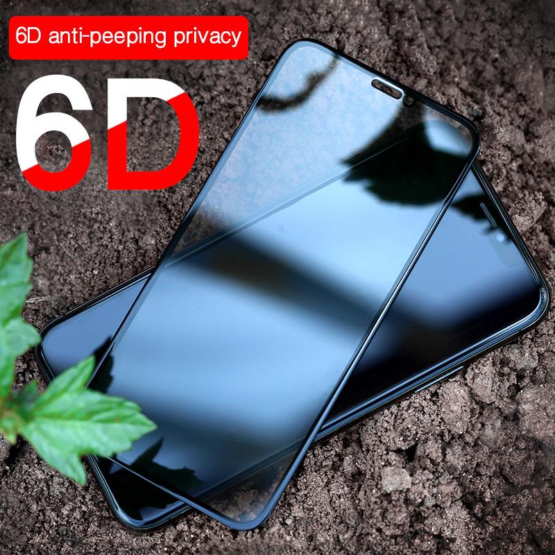 Hexu 6D iPhone 12 Mini 11 Pro X XR XS Max Screen Anti Peeping Privacy Tempered Glass Protector