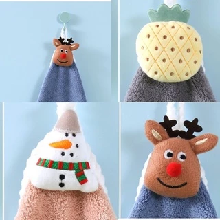 พร้อมส่ง! ผ้าเช็ดมือการ์ตูน หนานุ่ม ใช้อเนกประสงค์ เนื้อผ้าฟลีซ หลายลายน่ารัก