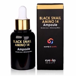 Black snail amino 14 ampoule เซรั่มเมือกหอยทากสีดำ ขนาด 30 ml 🐌