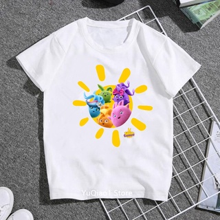 เสื้อยืด พิมพ์ลายการ์ตูนไอศกรีม Sunny Bunnies น่ารัก แฟชั่นฤดูร้อน สําหรับเด็กผู้ชาย และเด็กผู้หญิง