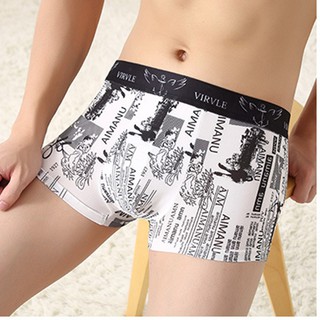 กางเกงใน[JIANGS FASHION] Mens underwear sexy personality boxe ราคาถูก ราคาส่ง