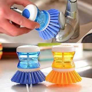 Richu_Home Kitchen Washing Tool Plastic Pot Pan Dish Bowl Cleaning Brush Scrubber